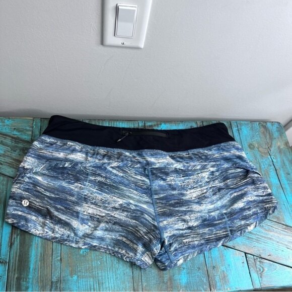 Lululemon Speed Short (4-way Stretch 2.5 ) Aerial Drift Multi Black Size 10 - Picture 10 of 15